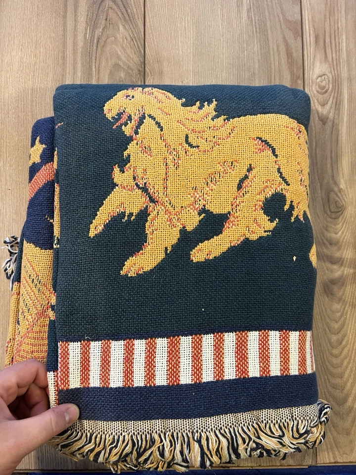 Manta tapiz tejida astrología signos del zodiaco años 90 de colección con constelación NUEVO Foto 2 de 4