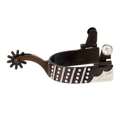 AH Hilason Antique Brown Men s Western Spur Stainless Steel with German Silver