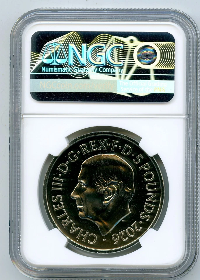 2026 GREAT BRITAIN 5PD NGC MS69 DPL QUEENS LION TUDOR BEASTS COIN FIRST RELEASES - Image 2 of 2