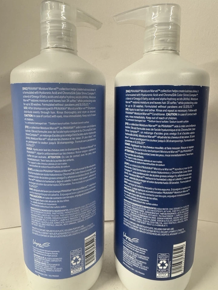 Pravana Moisture Marvel Shampoo & Conditioner 33 fl.oz Duo For Color Protection - Image 3 of 3