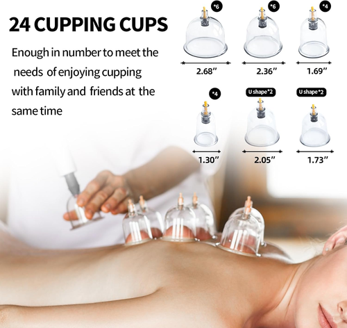 Cupping Set, 24 Cups Cupping Kit for Massage Therapy, Chinese Cupping Therapy Se - Picture 4 of 12