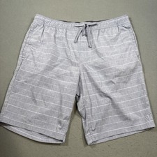 Hang Ten Mens XXL Swim Trunks Board Shorts Light Blue Striped Lined Beach