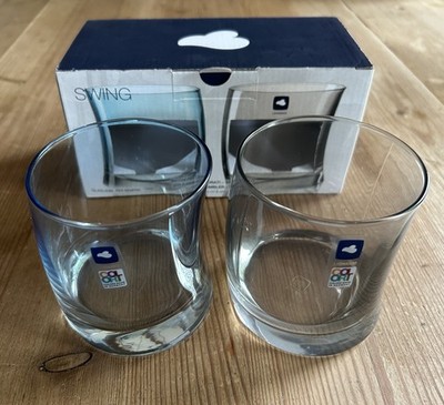 2er Set Leonardo SWING Becherglas -blau & grau- OVP - Whiskeyglas Wasserglas