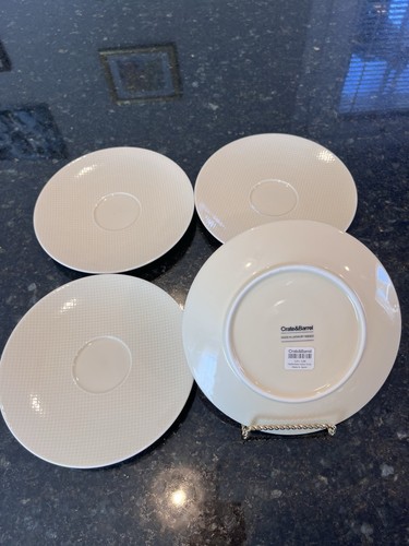 (4) Crate and Barrel Cup & Saucer Sets Nikko Reflection Japan Ecru Pale Yellow - Picture 9 of 13