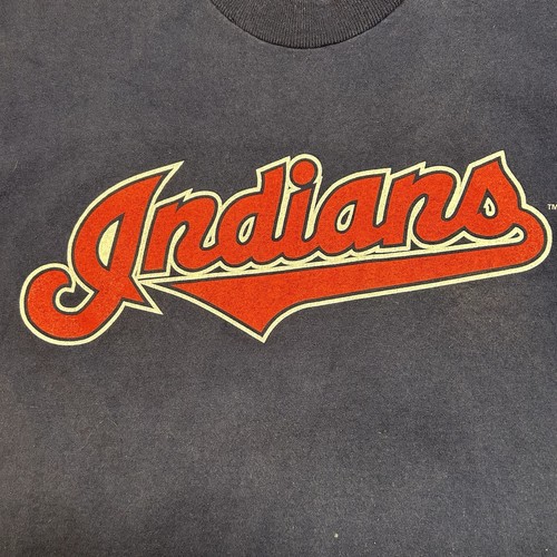 VTG 1996 #13 Omar Vizquel Cleveland Indians T Adult M Blue Salem Sportswear - Picture 4 of 16