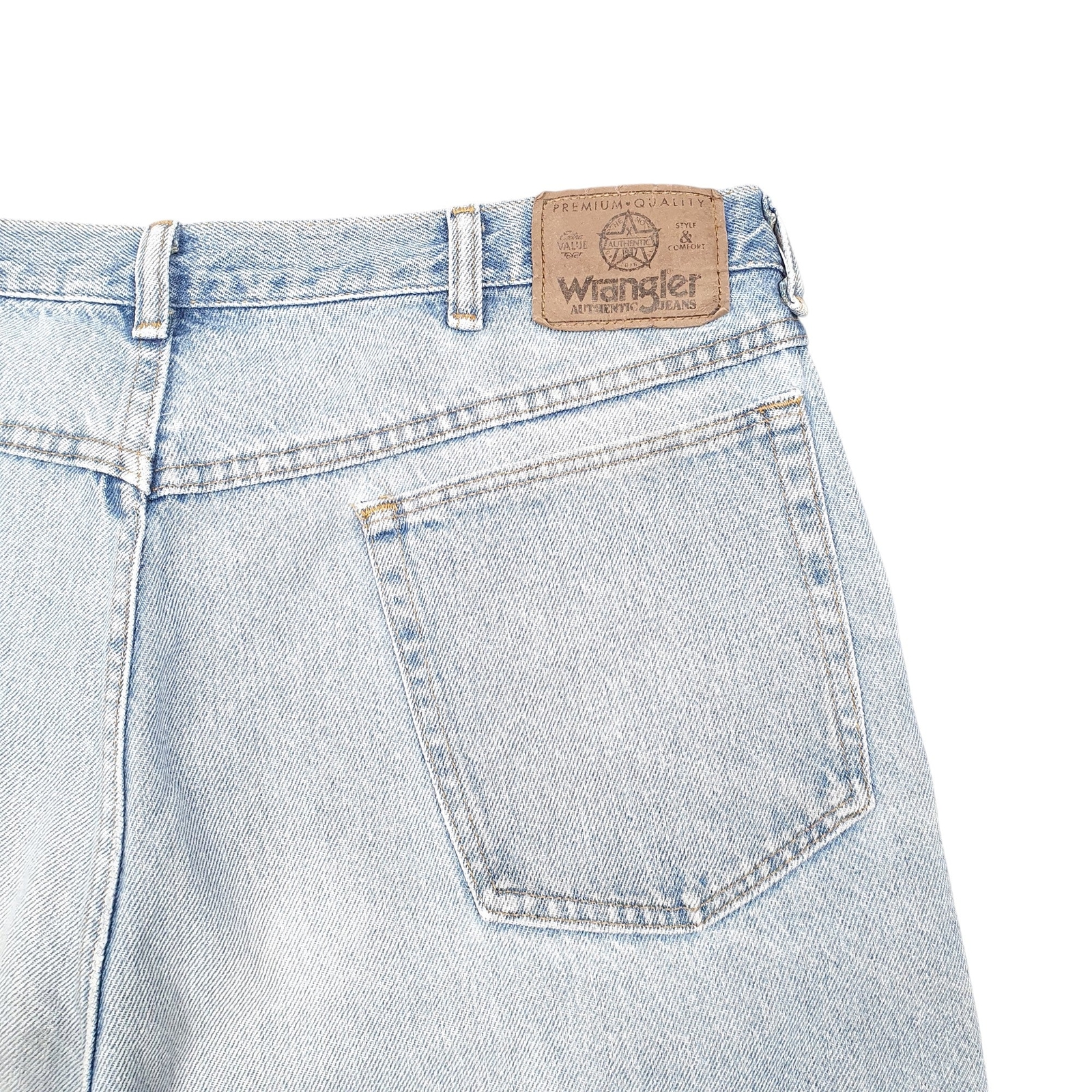WRANGLER Denim Jeans Jorts Regular Blue Denim Jeans Cotton Shorts Mens W36 image 2
