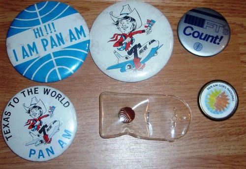 Vtg Pan Am airline memorabilia buttons audio visual slide presentation Miami NEW - Picture 10 of 10