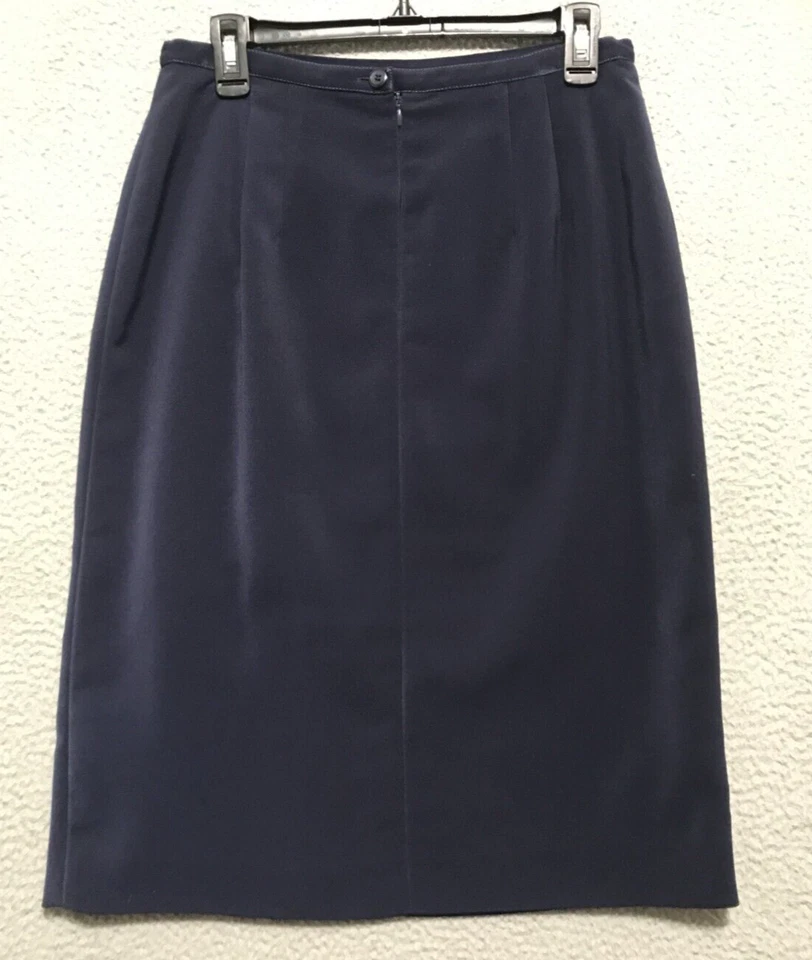 Travis Ayers Pencil Skirt Women Size 10 Career Lined Front Slit Navy - Image 3 of 4