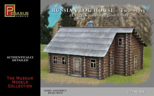 Pegasus 7704 WWII Era Russian Two Story Log House 1/72 Scale Plastic Model Kit - Picture 1 of 1