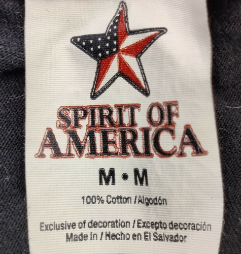 Spirit of America Bulldog with Bandana Men Black Short Sleeve T-shirt Sz M - Picture 9 of 12