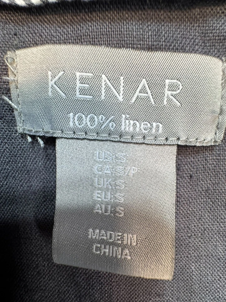 Chaleco Largo Kenar Mujer Sin Mangas Frente Abierto Lino Talla S Gris Lagenlook Mínima Foto 2 de 4