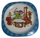 Disney Snow White Plate Dwarf Dopey Kids Melamine 8" Square Plastic Selandia
