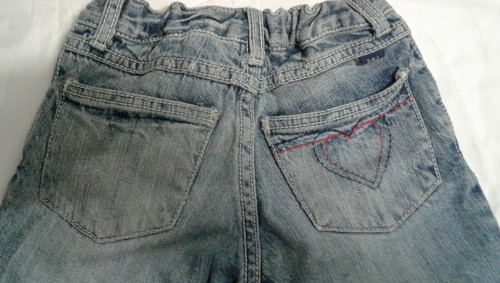 Pumpkin Patch Girls Denim Jean shorts Size 7 Adjustable waist 20". - Picture 6 of 9