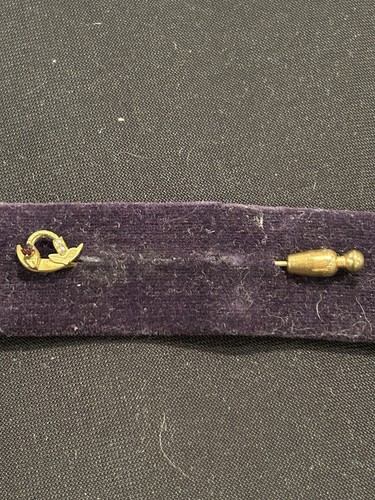 Antique gold Jeweled Gem Stone And Pearls Stick Pin Art Deco - Bild 4 von 11