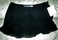 NWT FRESTYLE GIRL'S Size:10/12 SHEER BLACK TIERED DANCE SKIRT COVER UP