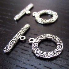 Spiral Design Toggle Clasps Wholesale Jewelry Findings F1951 - 5, 10 Or 20 Sets