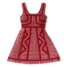 ANTHROPOLOGY MAEVE red print A-line dress Women's 4