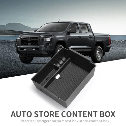 Car Armrest Storage Box Black for 24-25 Mitsubishi L200/Triton Models✧ - Picture 7 of 14