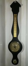 BAROMETRO IN LEGNO VINTAGE STAZIONE METEOROLOGICA