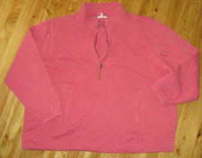 Maurices 3x Coral/pink Quilted 2 Front Pockets Easy Fit 1/4 Zip Jacket Nwt