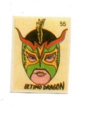 Tarjeta adhesiva de lucha libre profesional Ultimo Dragon Lucha Libre AAA CMLL 1980 Luchador #55