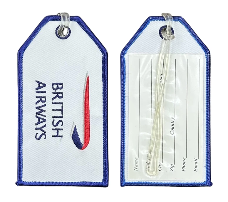 13064 BRITISH AIRWAYS UK AIRLINE AVIATION TRAVEL EMBROIDERED LUGGAGE BAG TAG