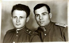 Gay Interest Vintage Photo 1950s Military Soldiers Affectionate Men B&W Snapshot
