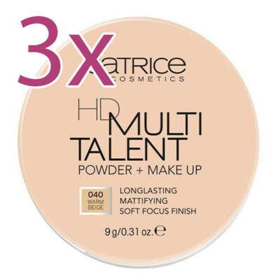 3 Stk. HD Multi Talent Powder + Make-Up Catrice Warm Beige (756339-3)
