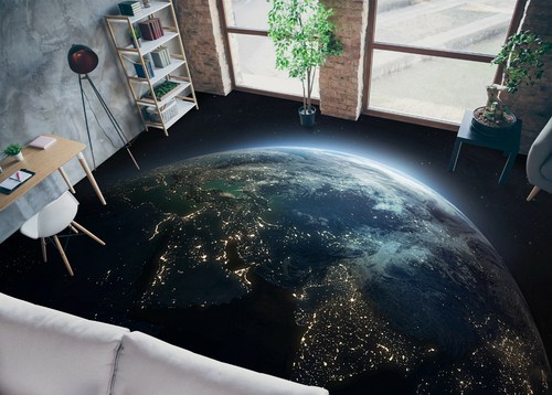 3D Blue Earth 2184 Boden Wandbilder Wanddruck Abziehbild UK Zoe - Bild 2 von 5