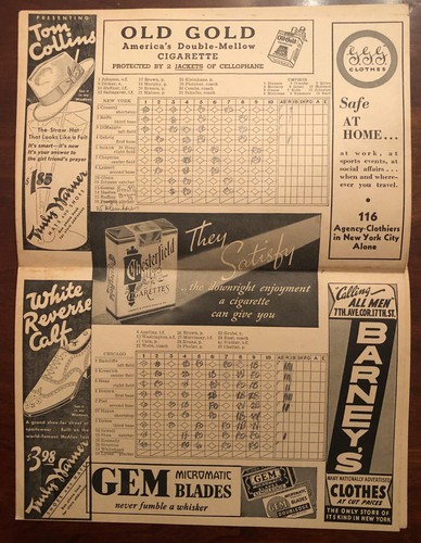 June 4th, 1936 Chicago White Sox vs. New York Yankees Scorecard - Scored - Picture 4 of 6