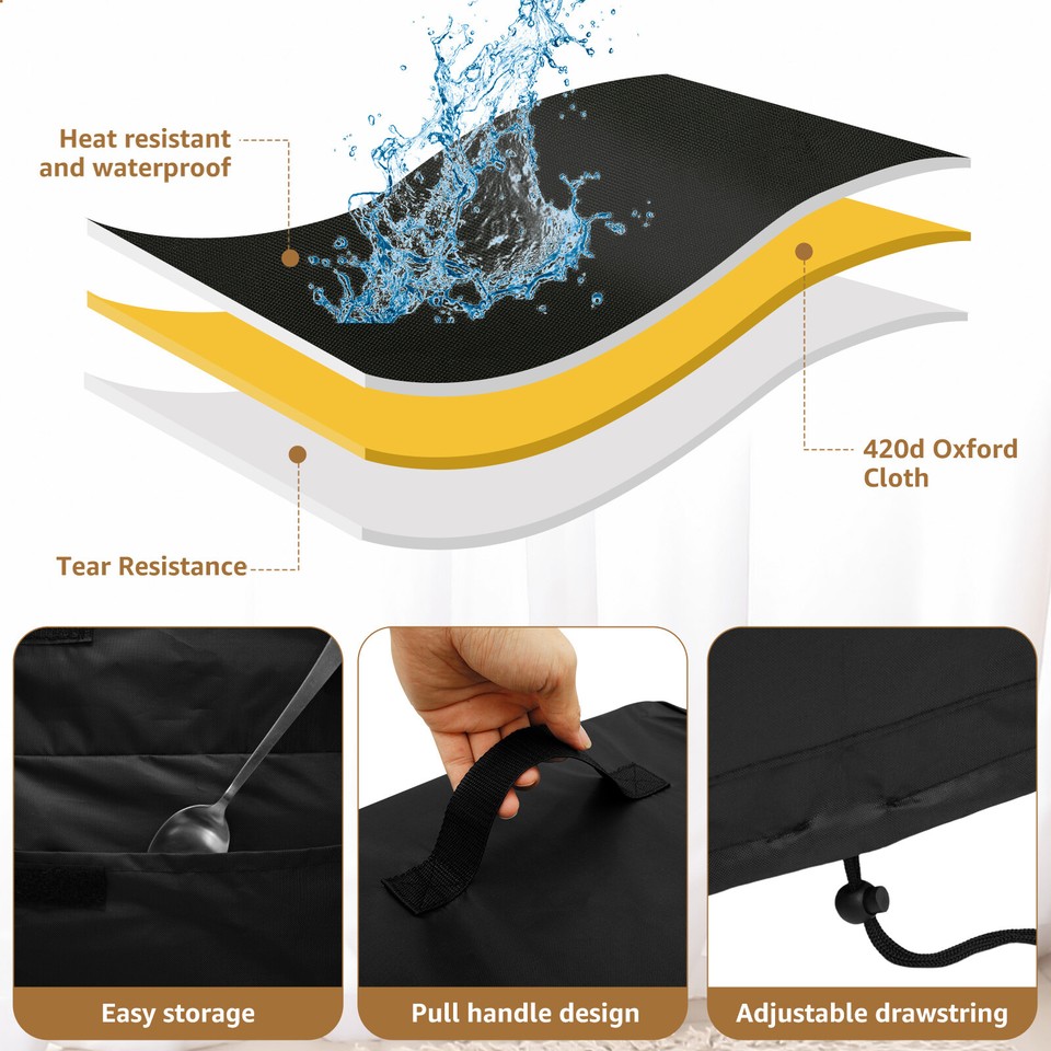 Meat Slicer Cover 420D Oxford Cloth Food Slicer Cover Waterproof Meat