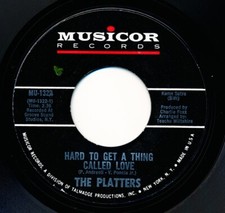 THE PLATTERS - WHY / HARD TO GET A THING CALLED LOVE - MU-1322 - 45 Record VG 