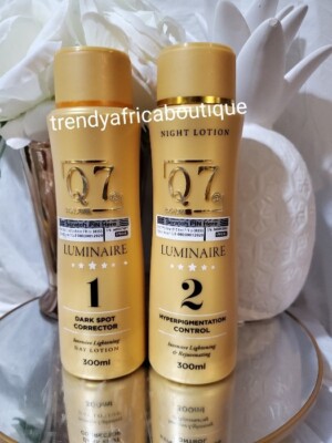 Q 7 Paris 1 & 2  luminaire Day & Night lightening  Body Lotion  300ml Each  
