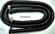 2-Pack Black 25Ft Geemarc Amplified Phone Long Handset Cord Ampli550 Curly Coil