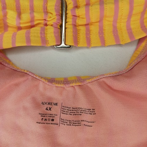 Adore Me 4X Womens Swimsuit One Piece Striped NWOT Summer Spring - Picture 4 of 10