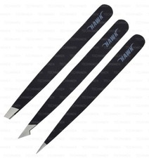 FACIAL EYEBROW HAIR REMOVING BEAUTY PINCES PINZETTE FINE COMBI SLANTED TWEEZERS