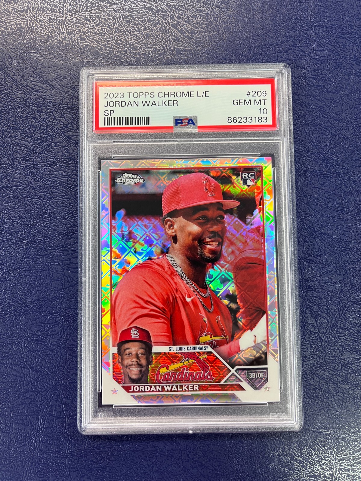 2023 Topps Chrome Logofractor #209 Jordan Walker Variation SP Rookie PSA 10