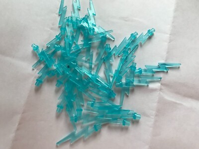 LEGO- NEW-#27256-TRANS LIGHT BLUE-WAVE/LIGHTNING BOLT  -10 PIECES