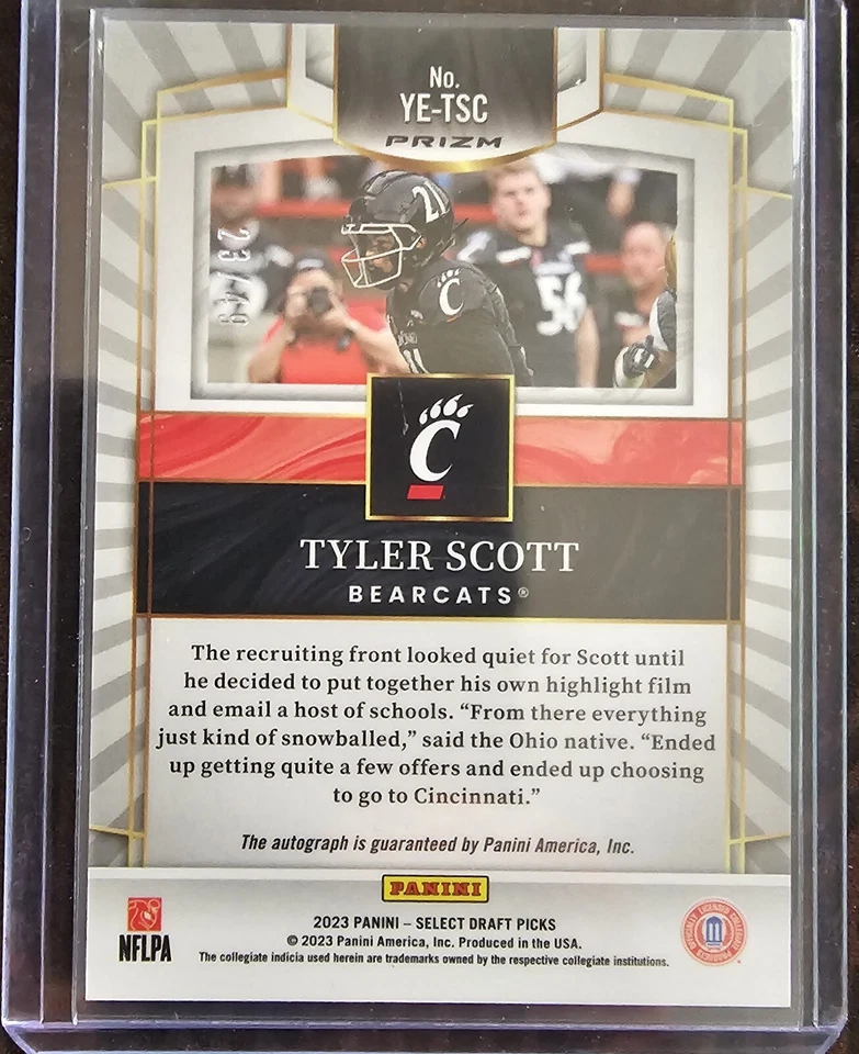 2023 Select Tyler Scott Youth Explosion White Lazer /49 Auto - Image 2 of 2