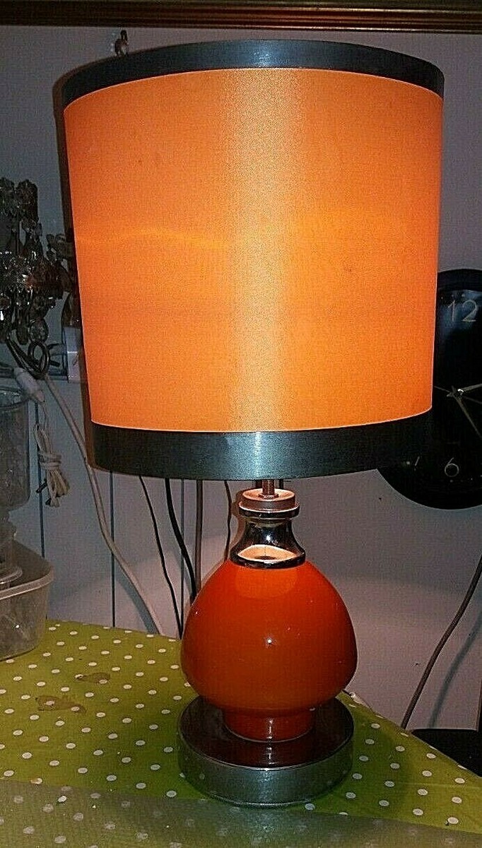 Lampe hyper vintage rétro année 70 orange fabrication italienne - Décoration