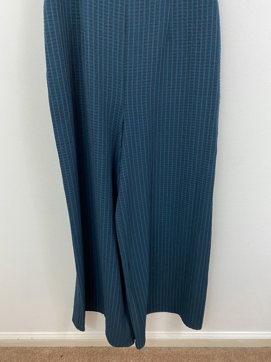 Melloday Blue Smocked Wide Leg Spaghetti Strap Jumpsuit Size