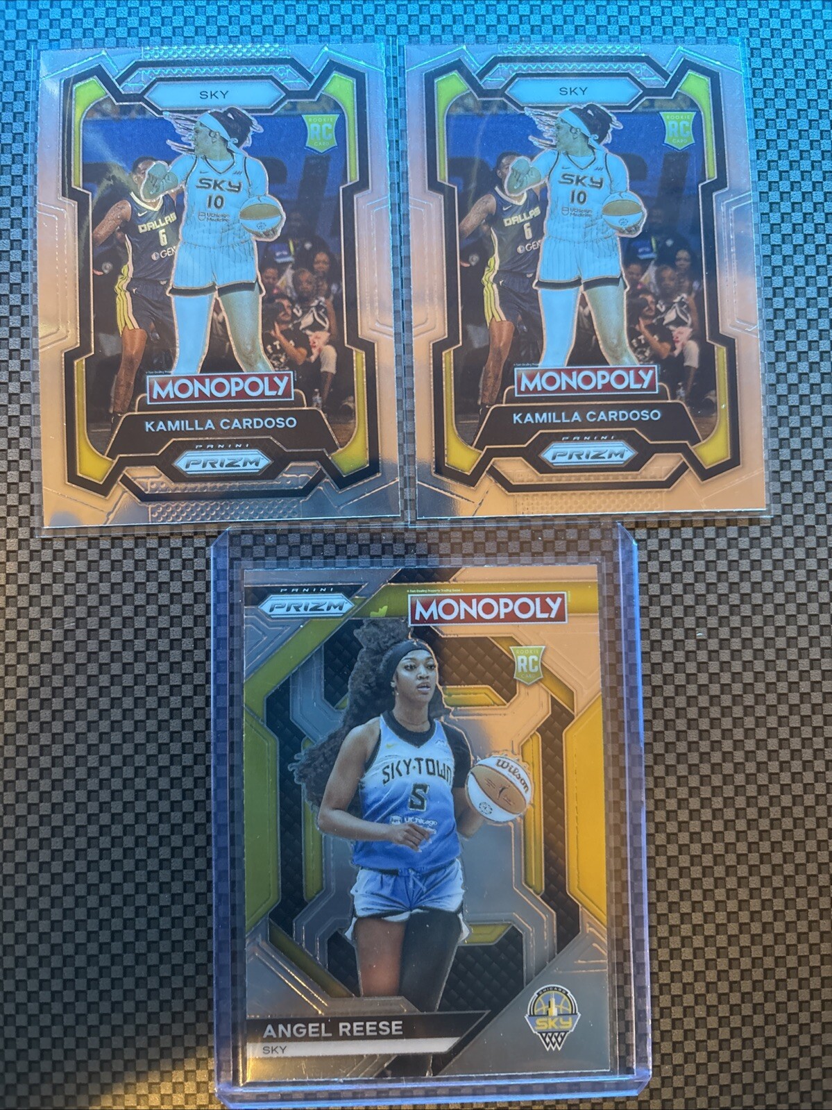 Lot 2024 Prizm WNBA Monopoly- 2 #2 Kamilla Cardoso & #WNBA16 Angel Reese RC 🏙️