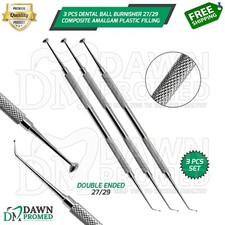 3 Pcs Dental Ball Burnisher 27/29 Composite Amalgam Filling Restorative Tool Set