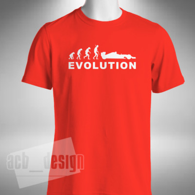 Formel 1 Evolution T-Shirt lustig Motor Autorennen F1 Größen Small bis 5XL