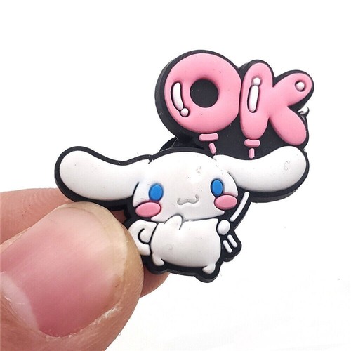10PCS Cute Cinnamoroll Shoe Charms for ClogCroc Shoes DIY Decor Accessories Set - Picture 6 of 12