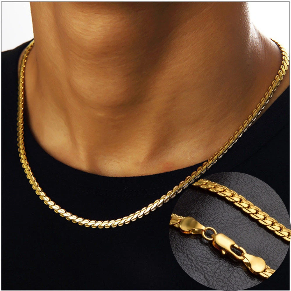Small gold chains best sale mens