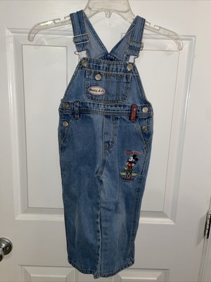 Kids Denim Bib Overalls Disney Mickey & Co American  Classics Vintage
