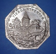 TIERGARTNERTOR NURNBERG STRASSENBAHN 1921 LAUER TRANSIT TOKEN - *50026709 🌈