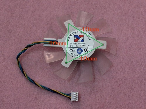 75mm Sapphire Radeon HD4830 HD4850 Fan Replacement 40mm 4Pin FS1280-AP184C R181b - Picture 2 of 3