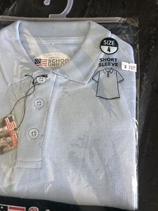 Uniforme Escolar Preferida Azul Claro Talla 4 Ninos Camisa De Polo Ebay